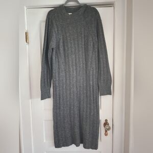 A New Day Gray Knit Long Sleeve Dress